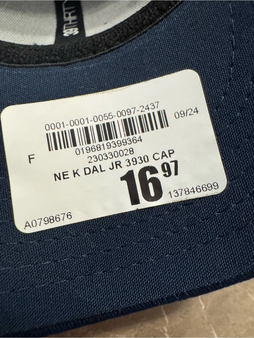 Dallas Cowboys hat youth size